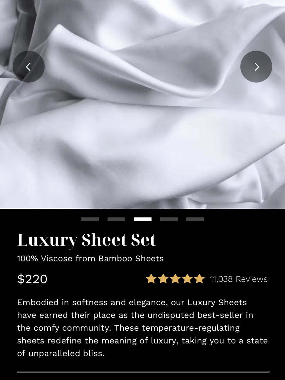 NWT Luxome California King Luxury Sheet Set 100% Viscose Bamboo, 400 TC- Stone - Picture 5 of 5